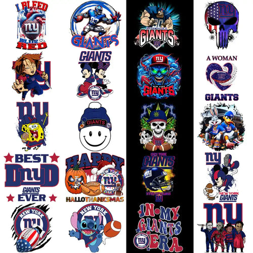 49 New York Giants V2 Football Designs Bundle PNG