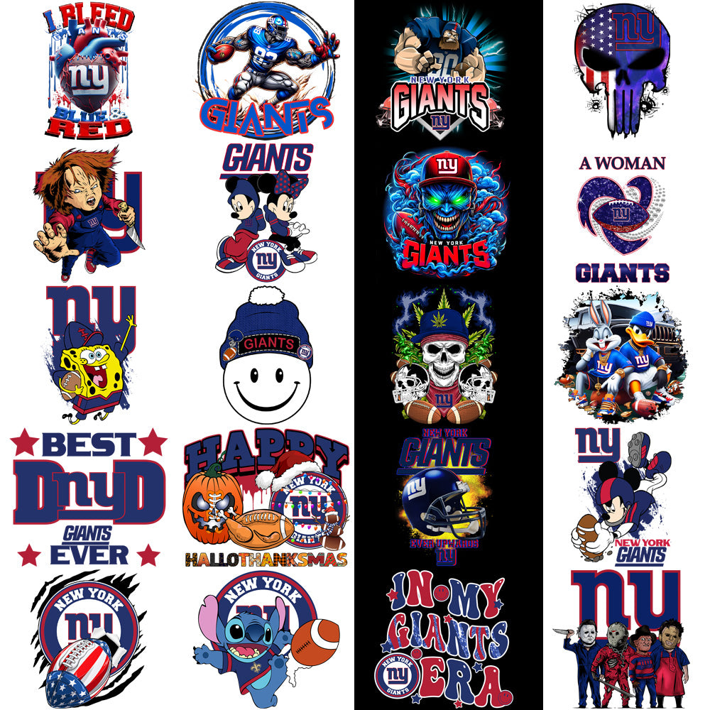 49 New York Giants V2 Football Designs Bundle PNG