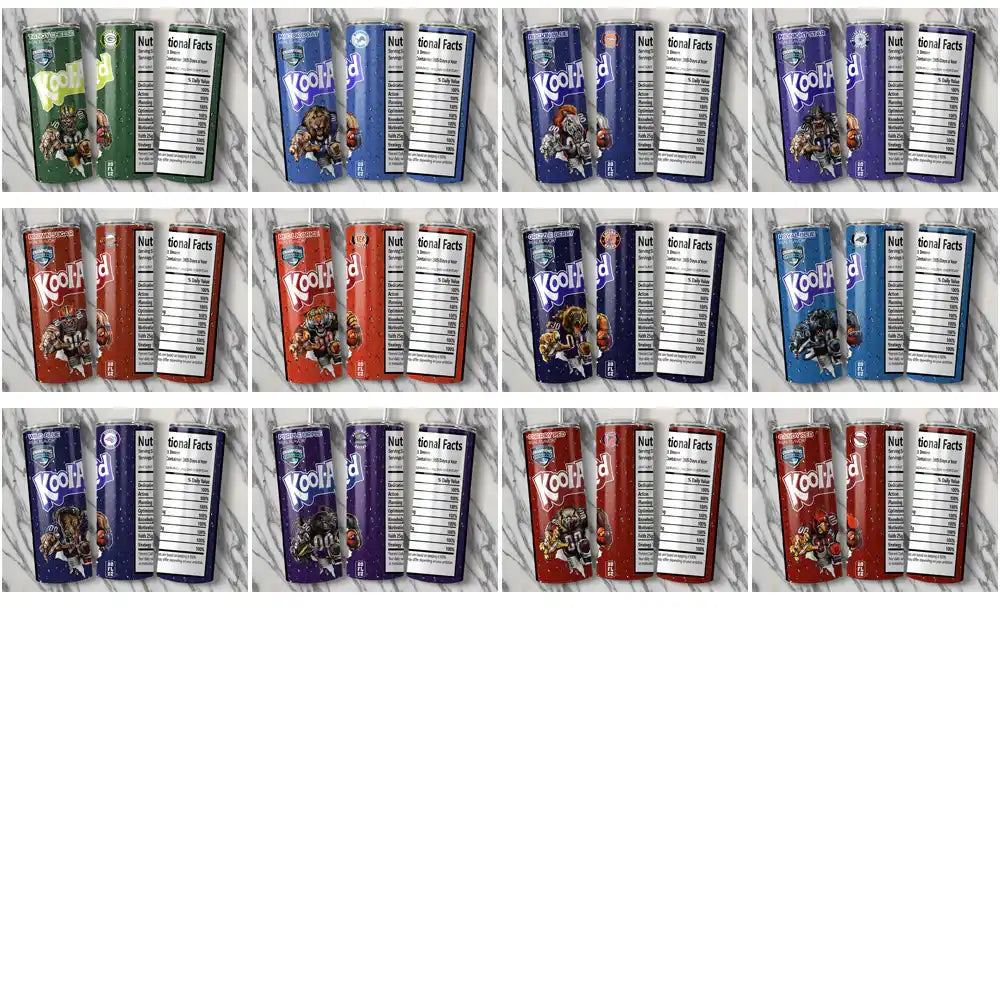 32 Football Teams Kool-Aid Tumbler Wrap Bundle JPG