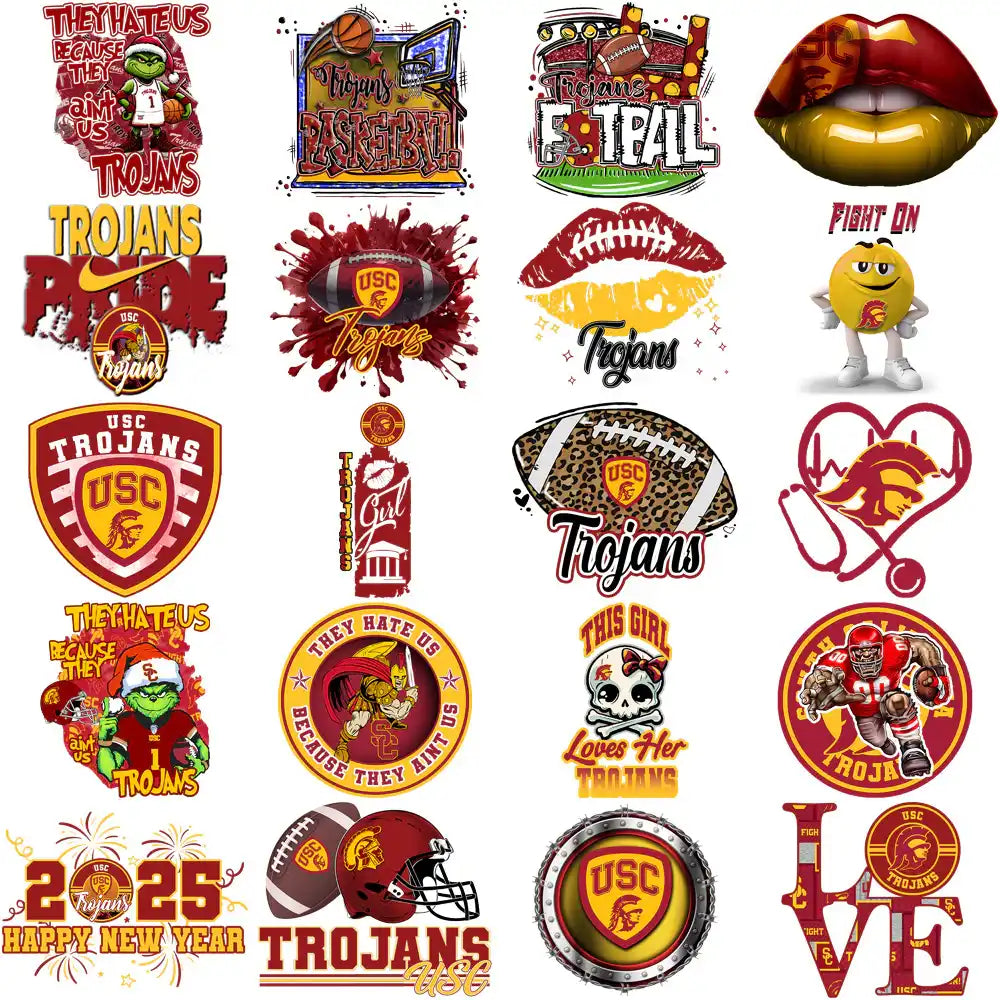 90 USC Trojans Designs Bundle PNG