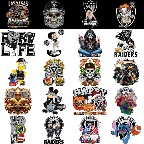 54 Las Vegas Raiders V2 Football Designs Bundle PNG