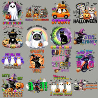 Load image into Gallery viewer, 19 Halloween Cat Designs Bundle PNG
