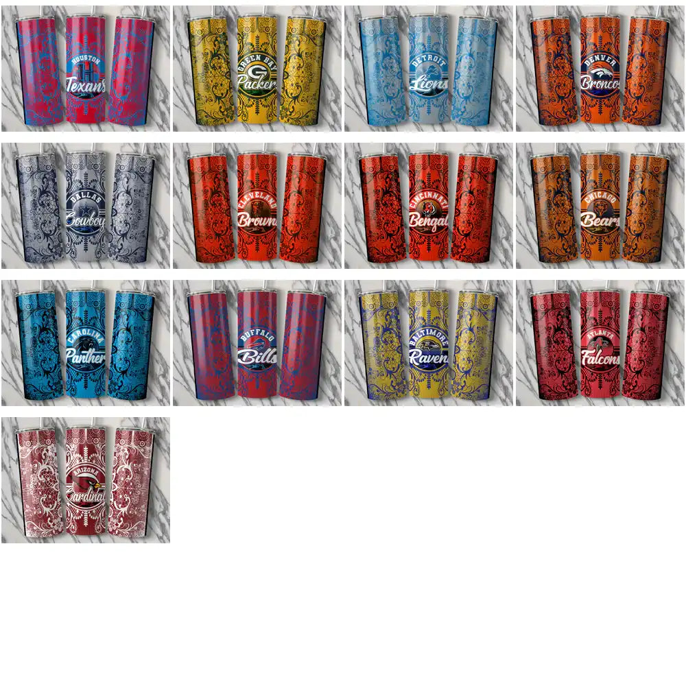 33 Football Teams Lace & Logo Tumbler Wrap Bundle JPG