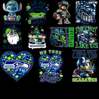 Load image into Gallery viewer, 58 Mega Football Team Seattle Seahawks Mixed V2 Designs Bundle PNG
