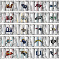 Load image into Gallery viewer, 33 Football Teams Honeycomb Logo Tumbler Wrap Bundle JPG
