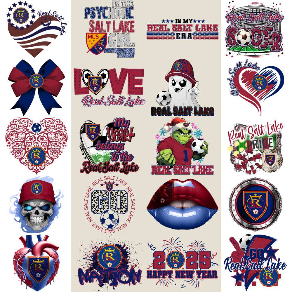 21 Real Salt Lake Soccer Designs Bundle PNG