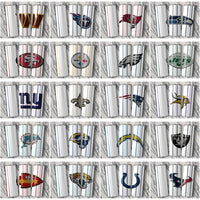 Load image into Gallery viewer, 33 Football Teams Honeycomb Logo Tumbler Wrap Bundle JPG

