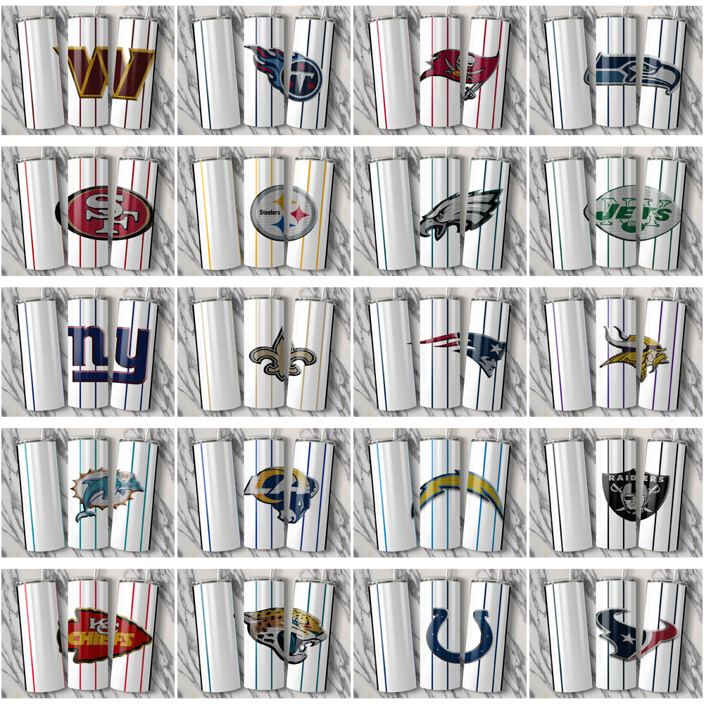 33 Football Teams Honeycomb Logo Tumbler Wrap Bundle JPG