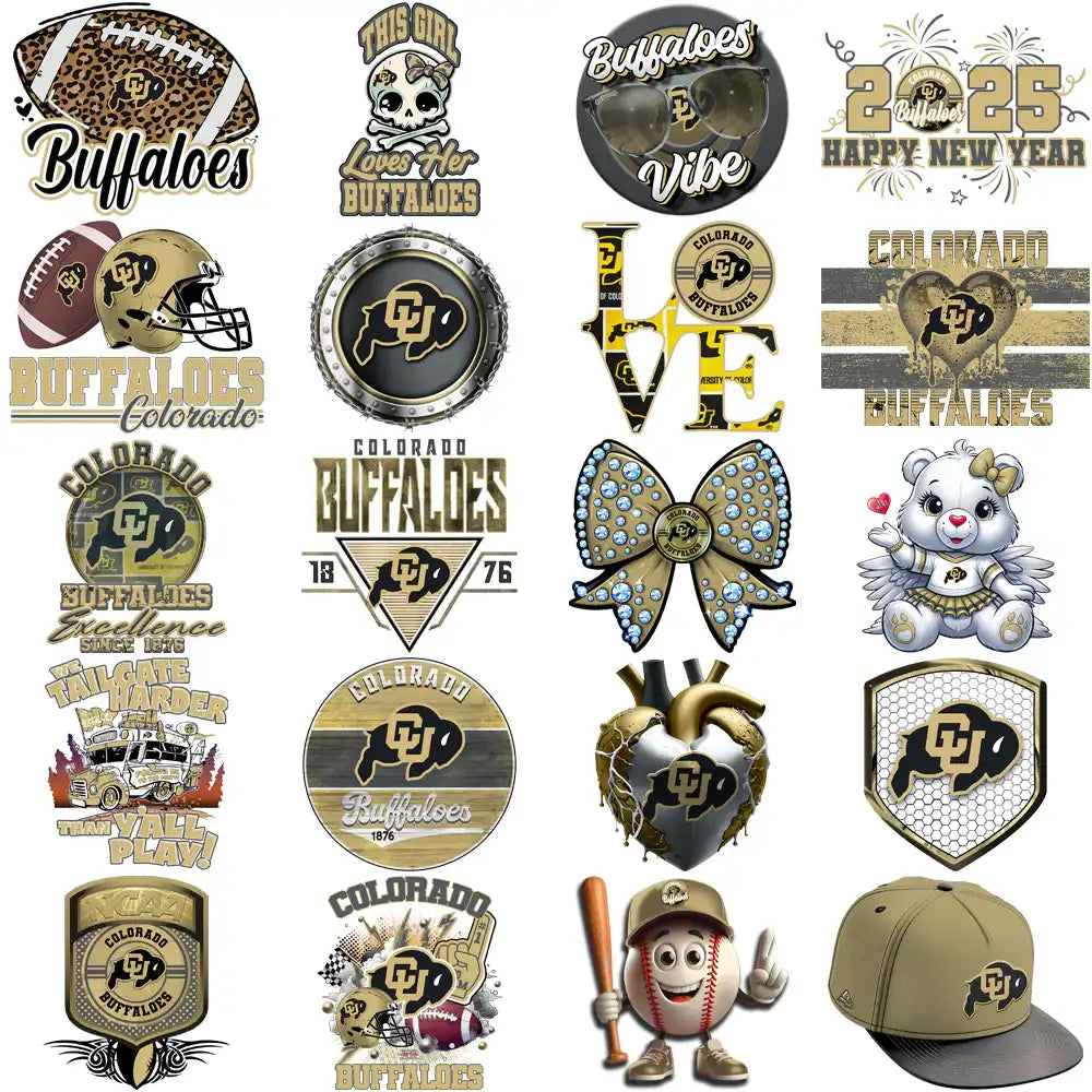 76 Colorado Buffaloes Designs Bundle PNG
