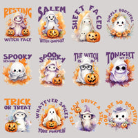 Load image into Gallery viewer, 23 Cute Fall Halloween Ghost Designs Bundle PNG
