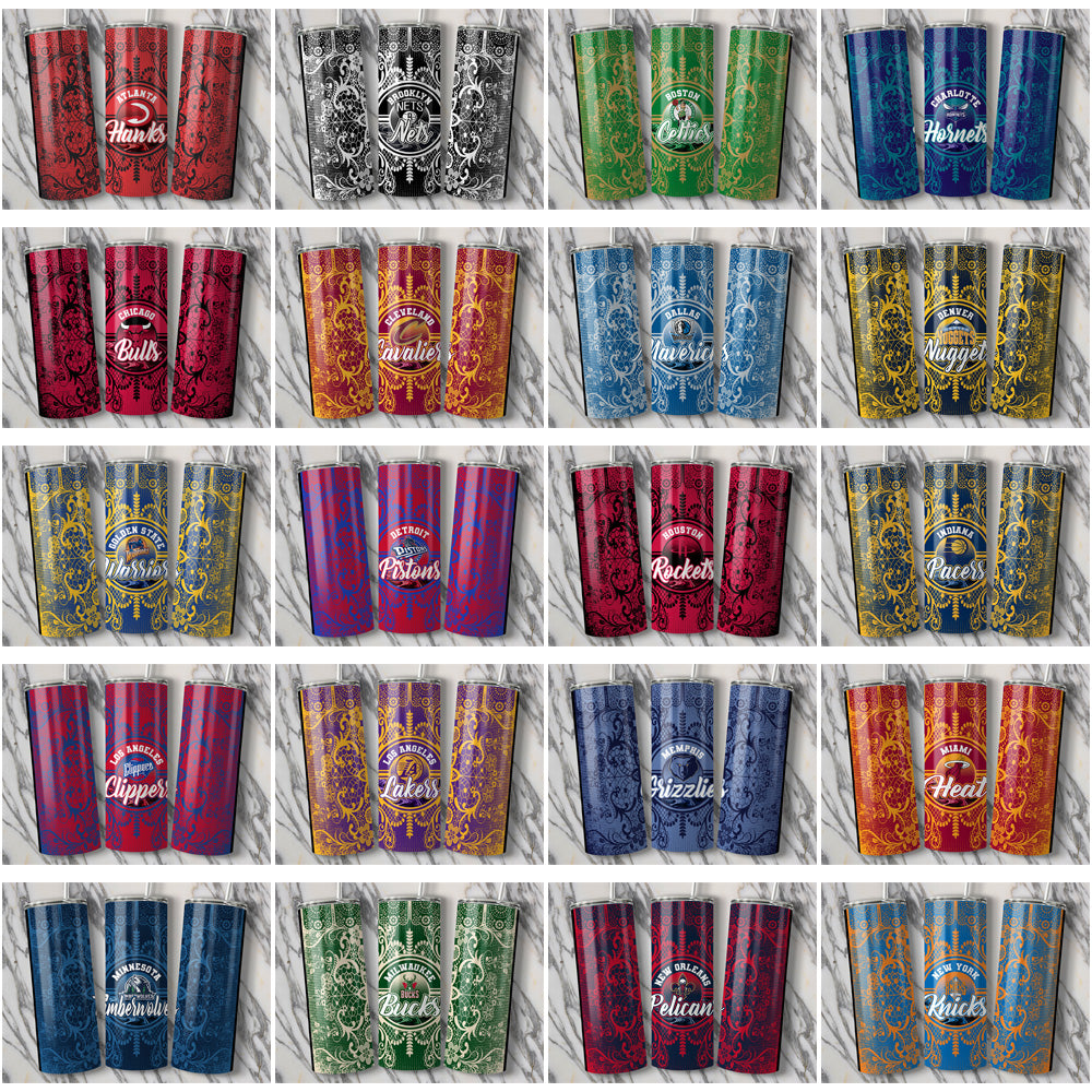 30 Basketball Teams Lace & Logo Tumbler Wrap Bundle JPG