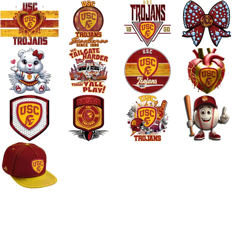 90 USC Trojans Designs Bundle PNG