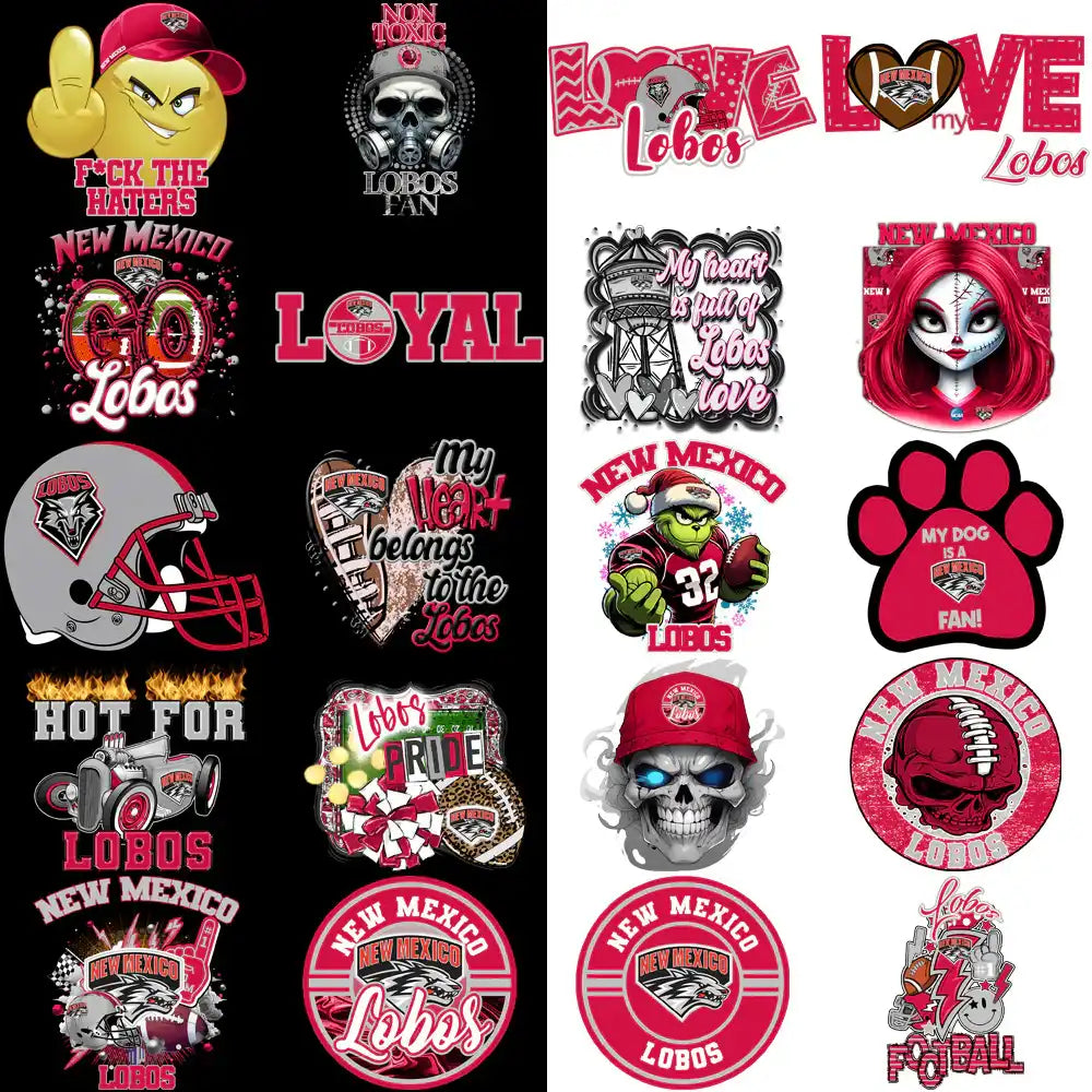 36 New Mexico Lobos Designs Bundle PNG