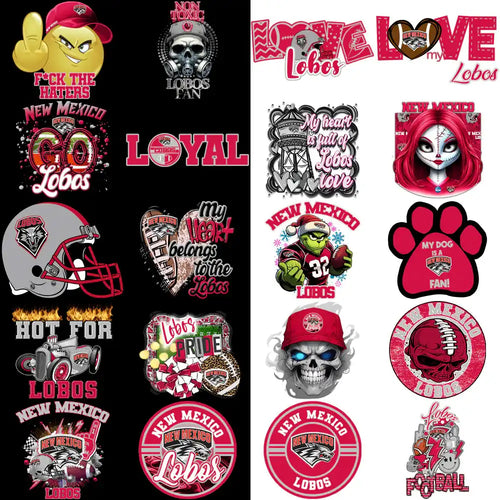 36 New Mexico Lobos Designs Bundle PNG