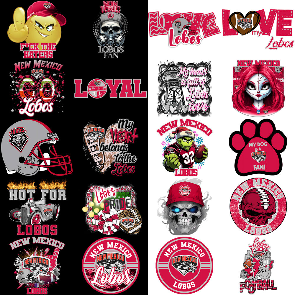 36 New Mexico Lobos Designs Bundle PNG