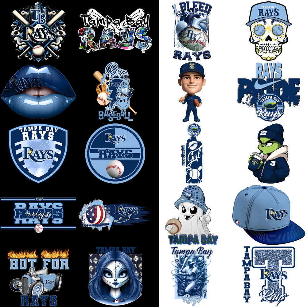 66 Tampa Bay Rays Baseball Designs Bundle PNG