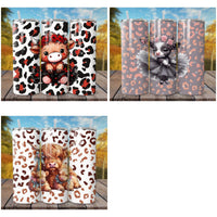 Load image into Gallery viewer, 7 Cute Cow Tumbler Wrap Designs Bundle JPG
