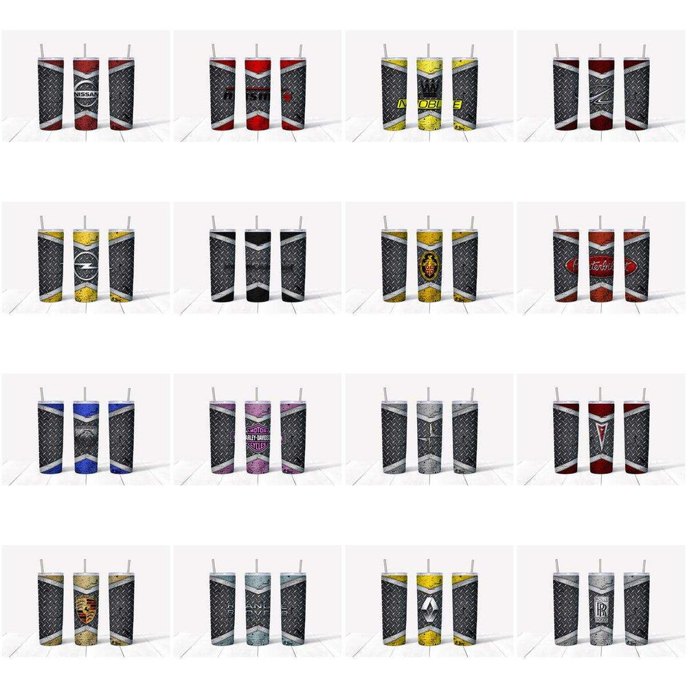 121 Automobile Brands Grunge Tumbler Wrap Designs Bundle JPG