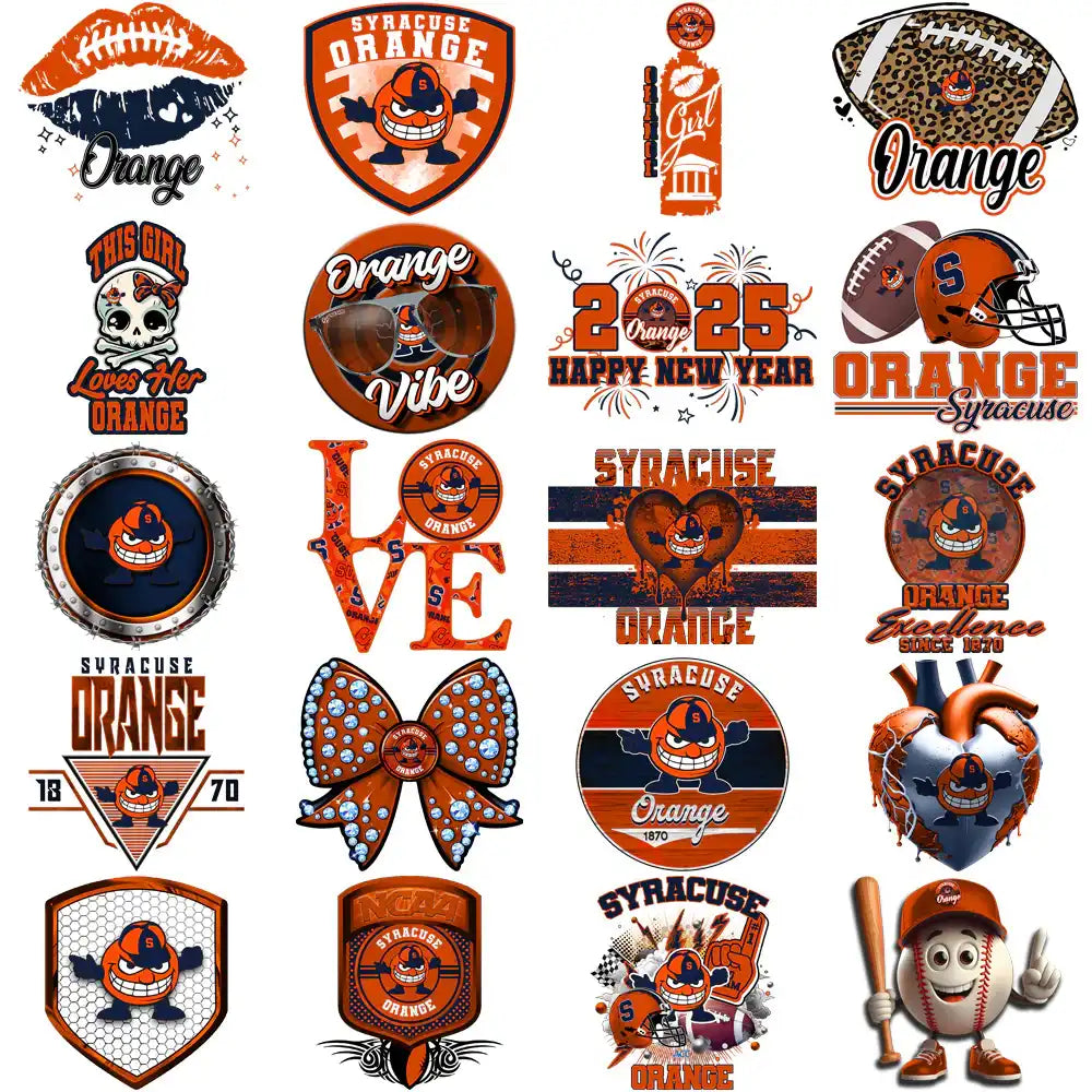 77 Syracuse Orange Designs Bundle PNG