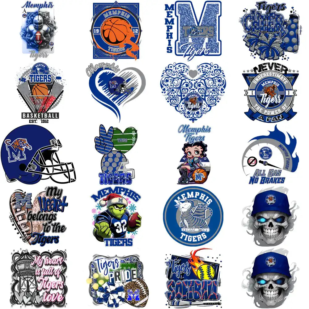 80 Memphis Tigers Designs Bundle PNG