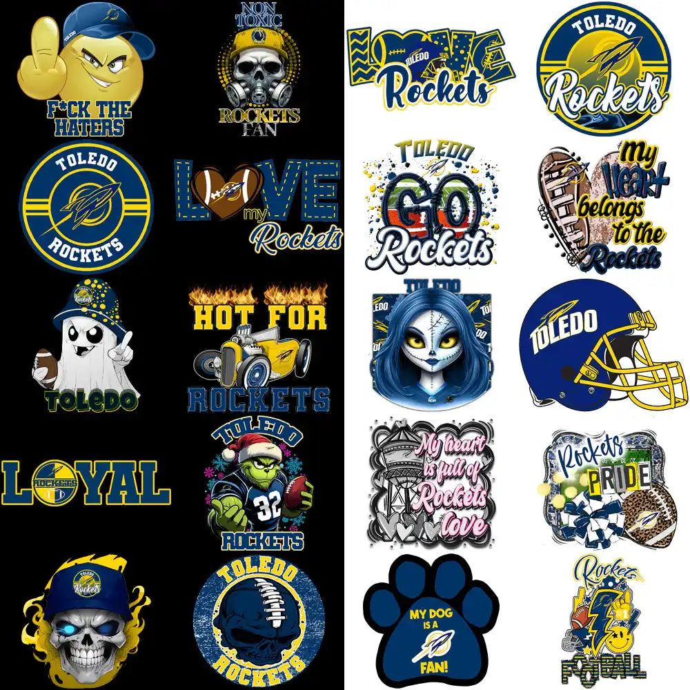 34 Toledo Rockets Designs Bundle PNG