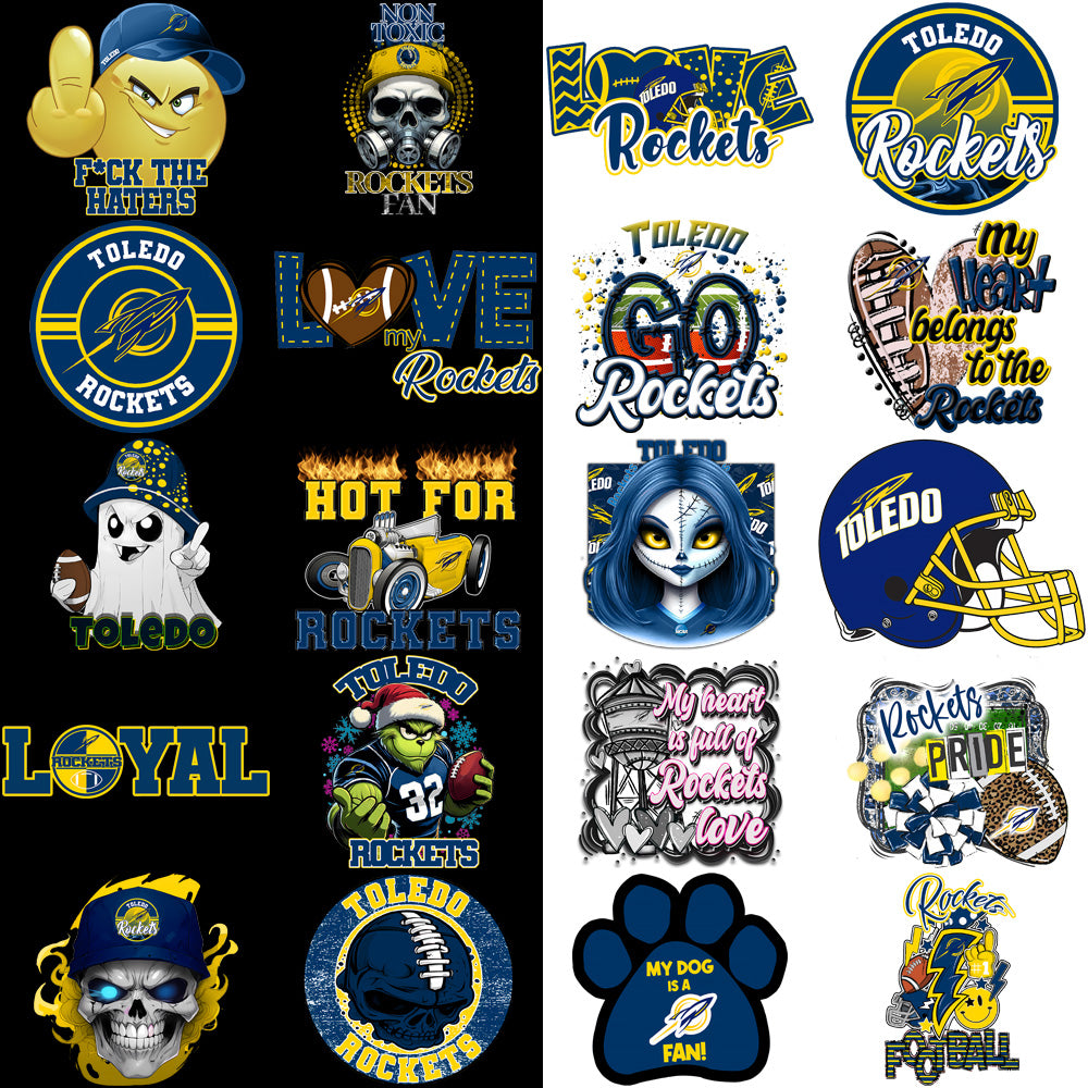 34 Toledo Rockets Designs Bundle PNG
