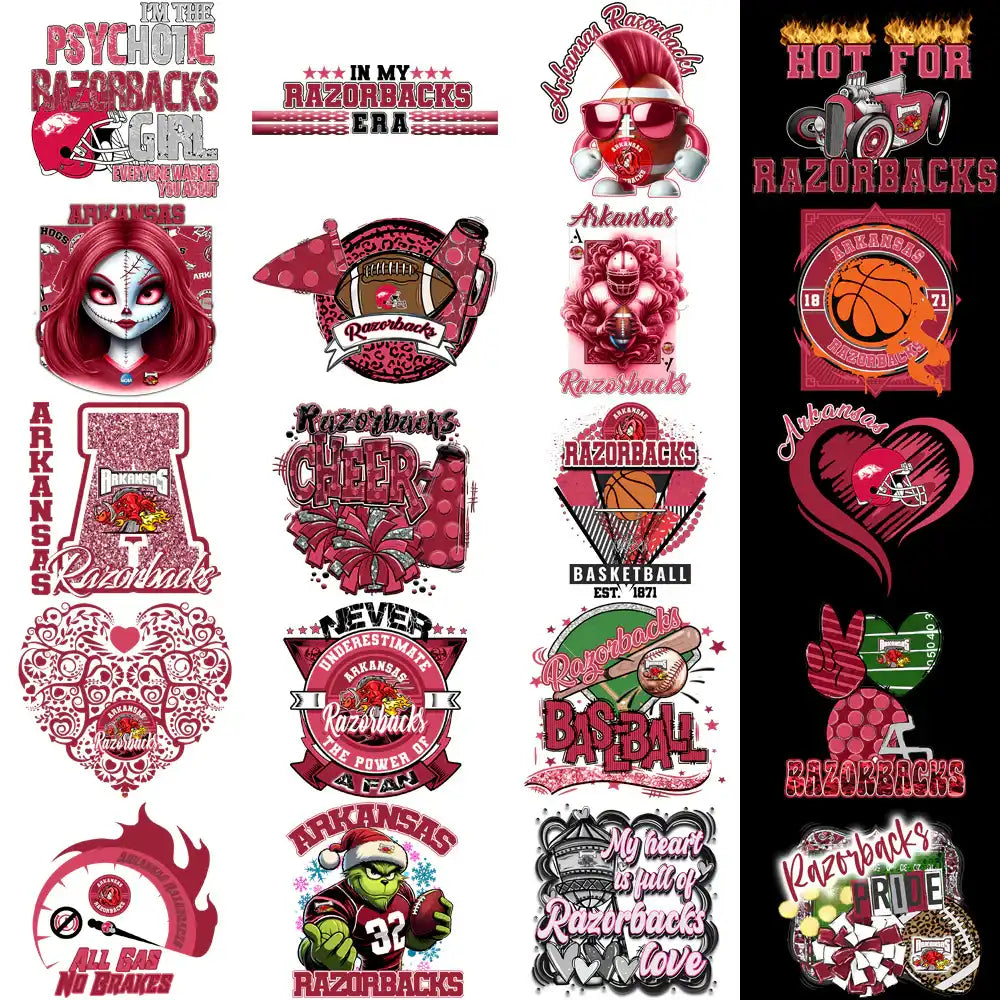 94 Arkansas Razorbacks Designs Bundle PNG