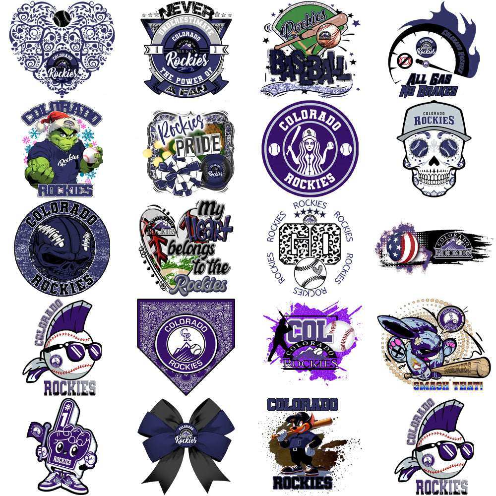 68 Colorado Rockies Baseball Designs Bundle PNG