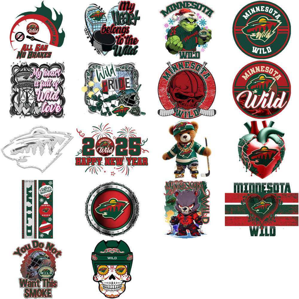 37 Minnesota Wild Ice Hockey Designs Bundle PNG