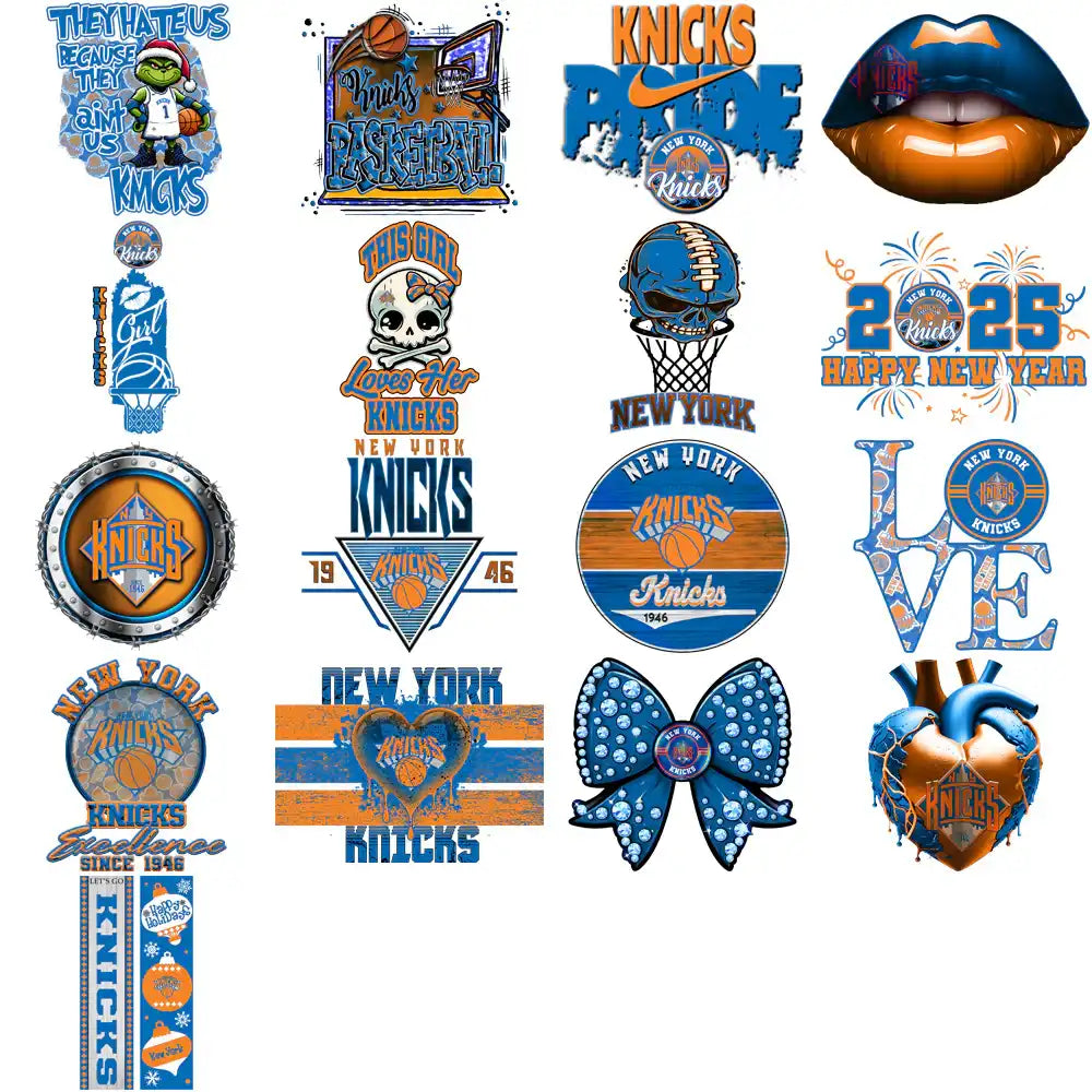 55 New York Knicks Basketball Designs Bundle PNG
