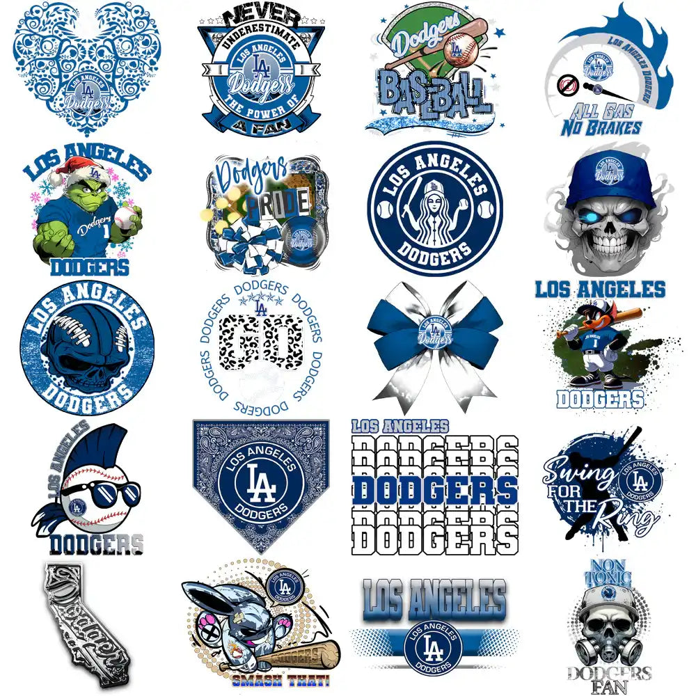 59 Los Angeles Dodgers Baseball Designs Bundle PNG