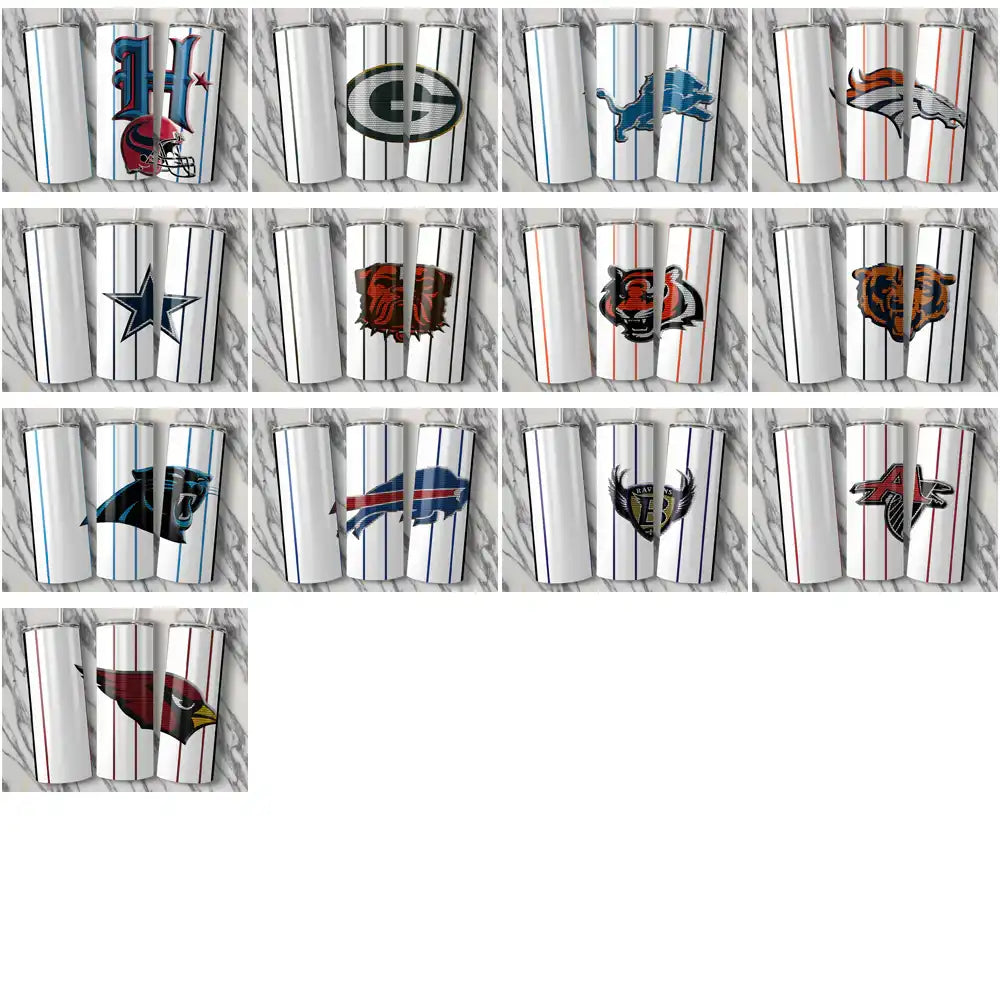 33 Football Teams Honeycomb Logo Tumbler Wrap Bundle JPG