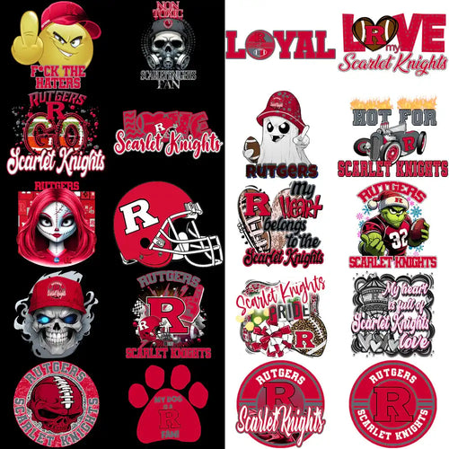 34 Rutgers Scarlet Knights Designs Bundle PNG