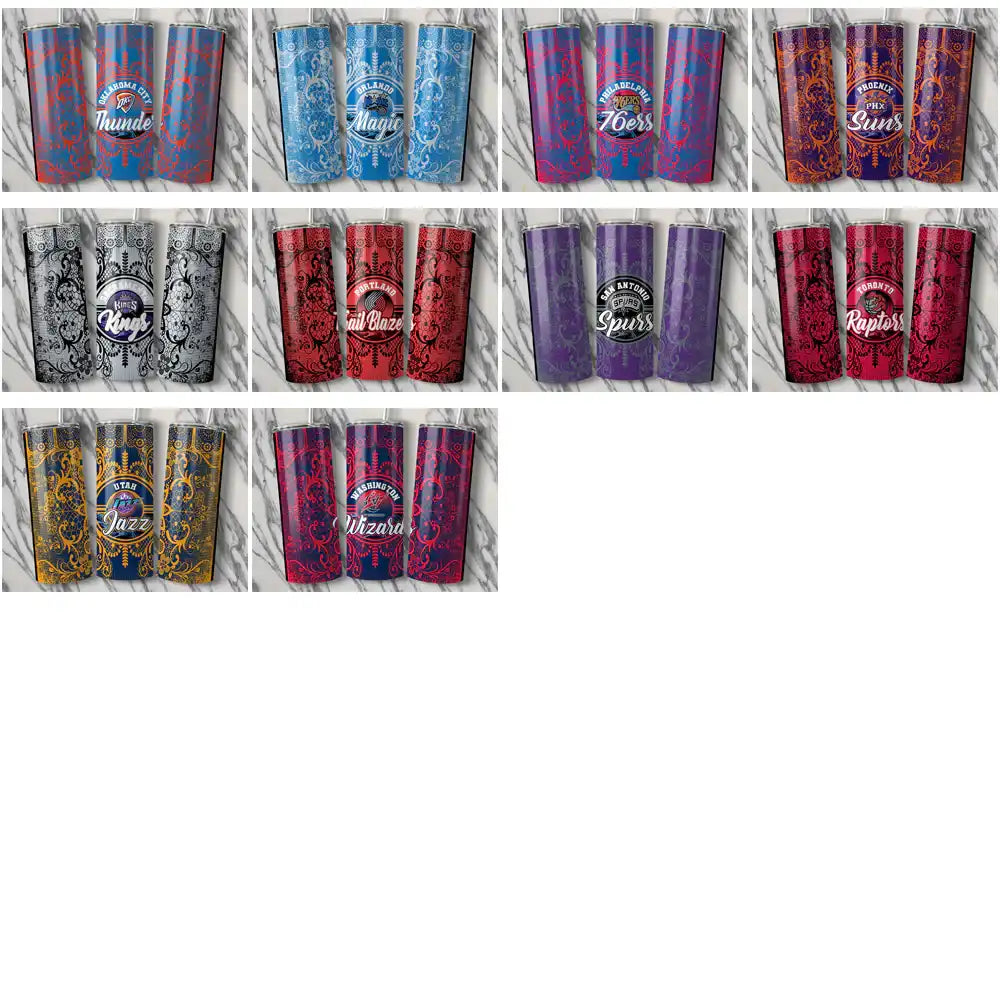 30 Basketball Teams Lace & Logo Tumbler Wrap Bundle JPG