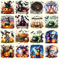 Load image into Gallery viewer, 49 Halloween Ghost Witch Designs Bundle PNG
