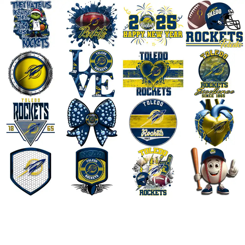 34 Toledo Rockets Designs Bundle PNG