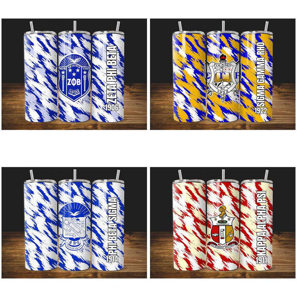8 Divine Nine Sororities And Fraternities Tumbler Wrap Designs Bundle JPG