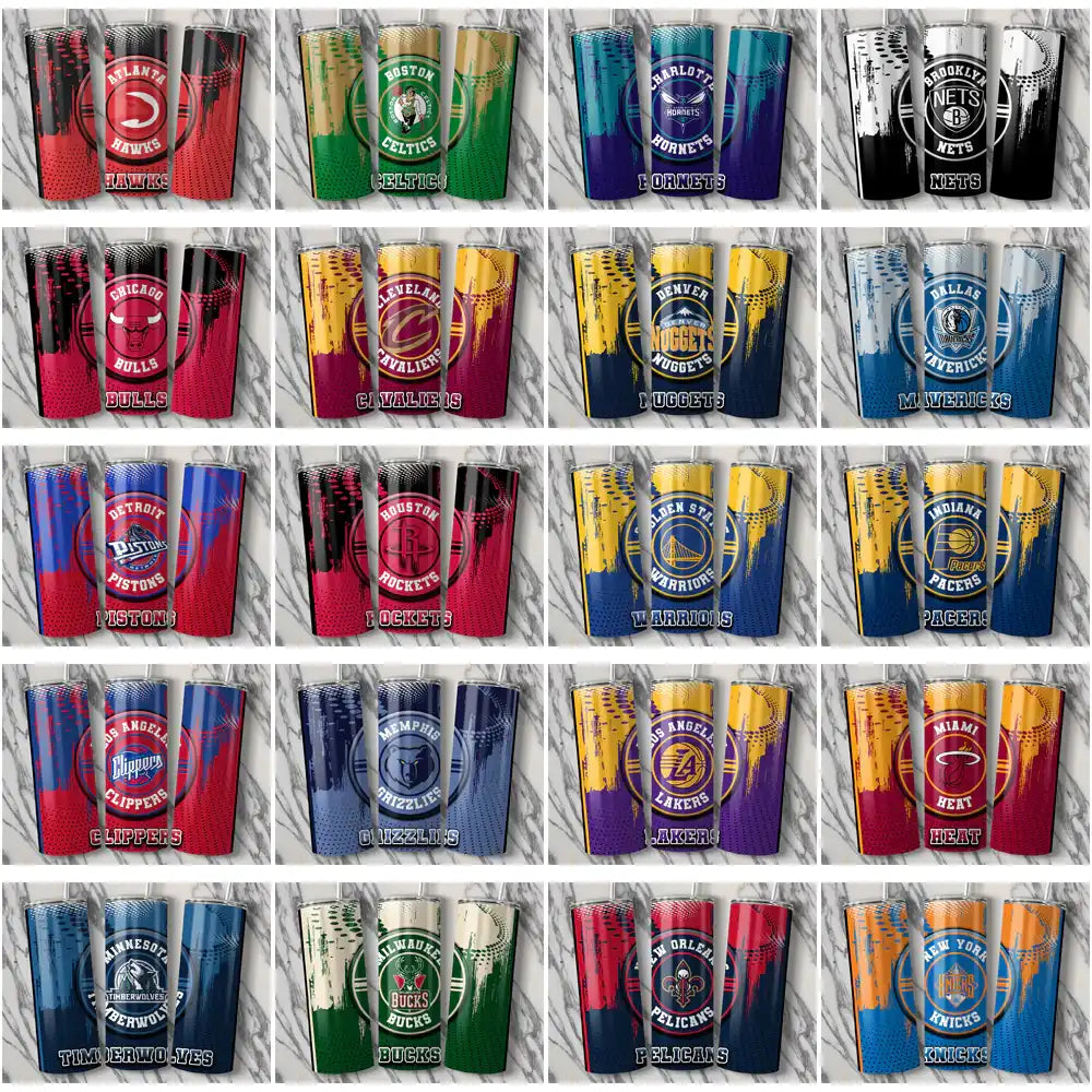 30 Basketball Teams Dot Logo Tumbler Wrap Bundle JPG