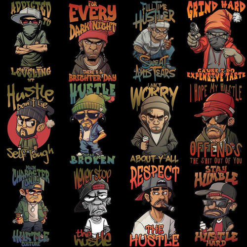 15 Tough Guys Club Designs Bundle PNG