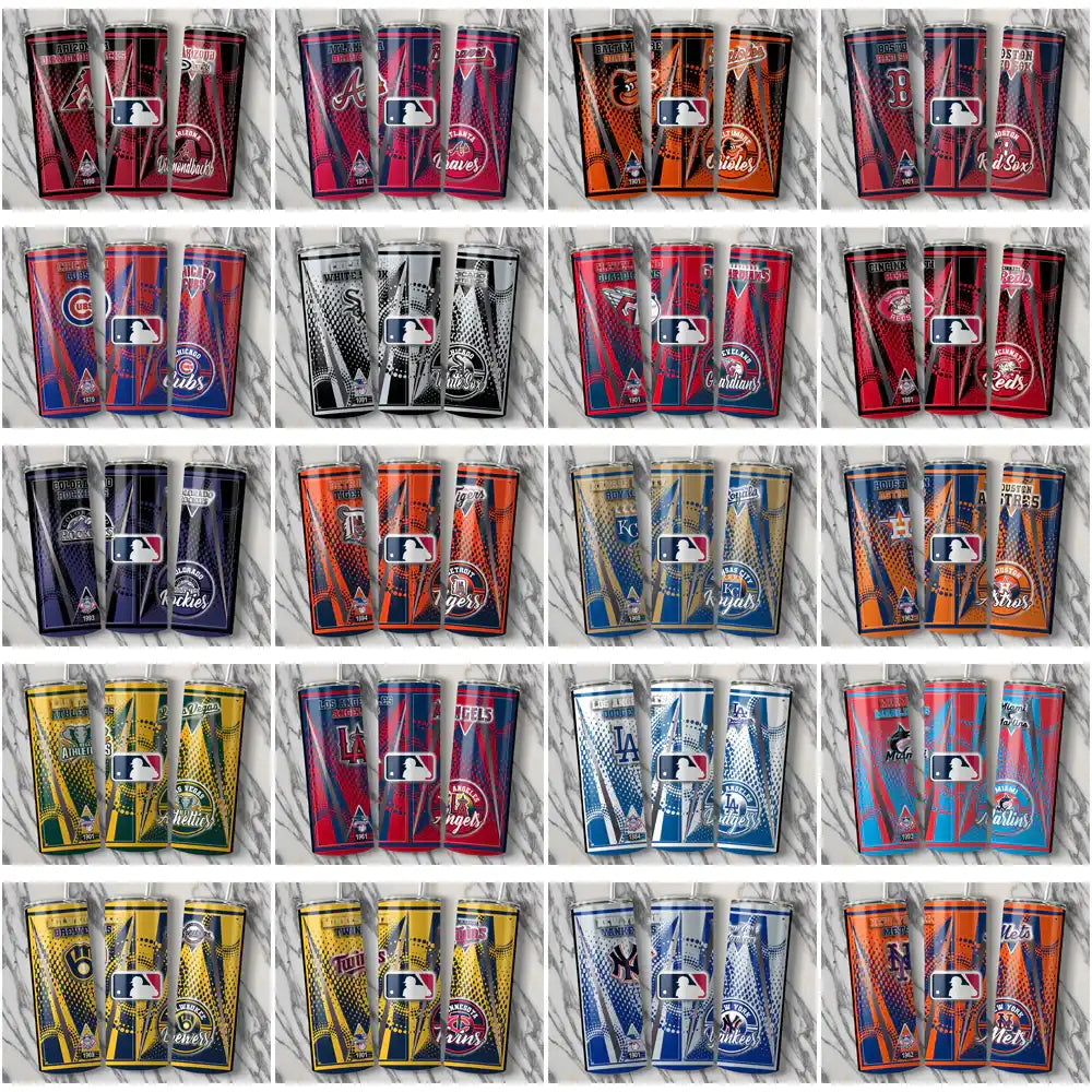 30 Baseball Teams Team Logo Tumbler Wrap Bundle JPG