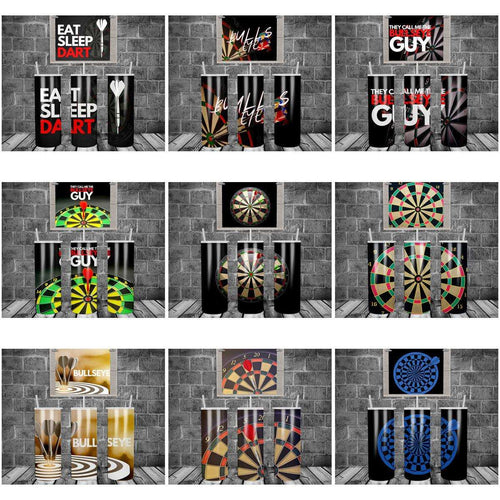 12 Dartscheiben-Becher-Wickel-Designs Bündel JPG
