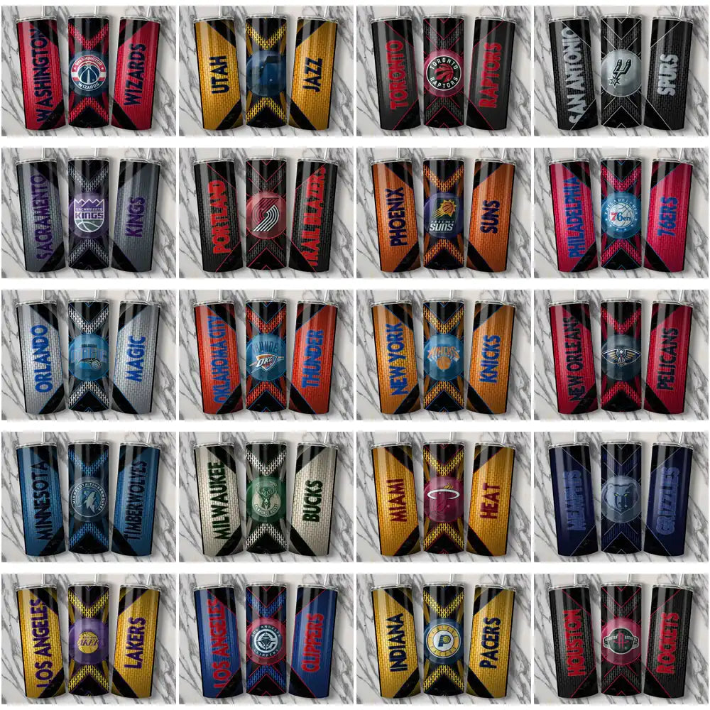 30 Basketball Teams Metal Grating Tumbler Wrap Bundle JPG