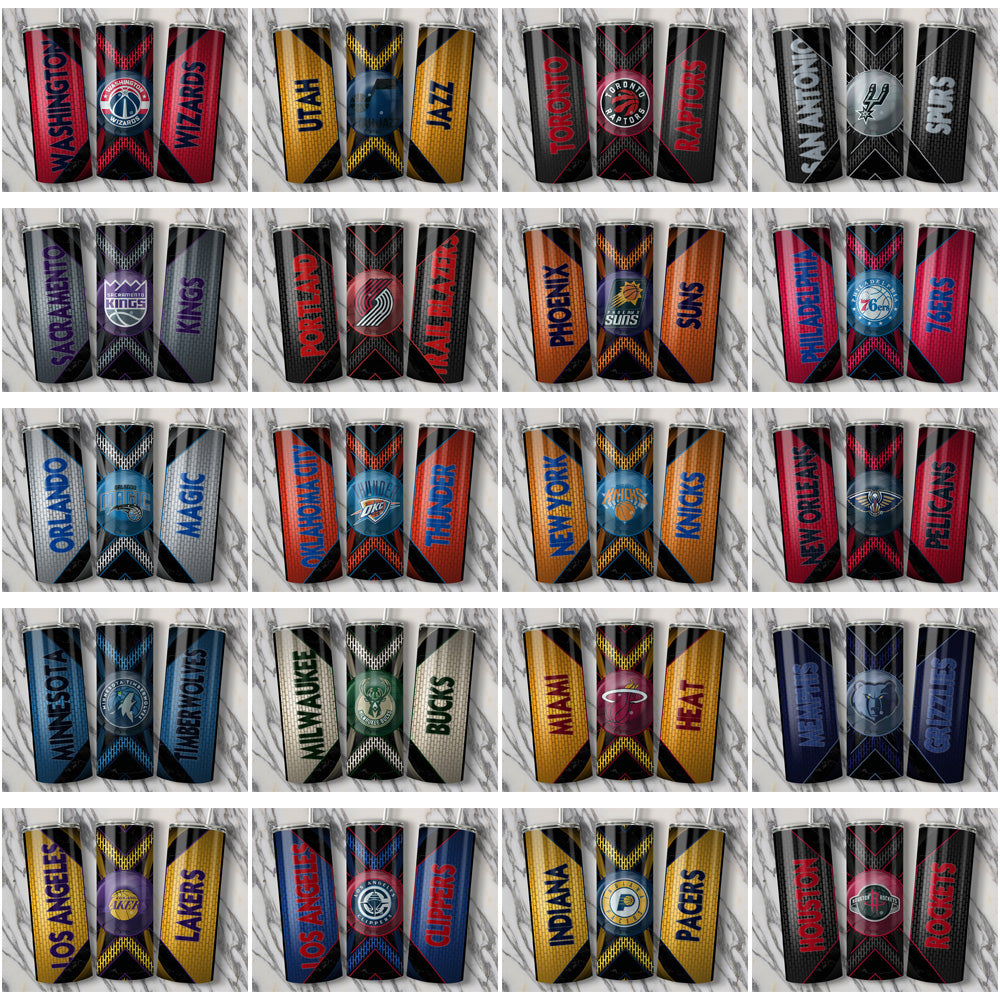 30 Basketball Teams Metal Grating Tumbler Wrap Bundle JPG
