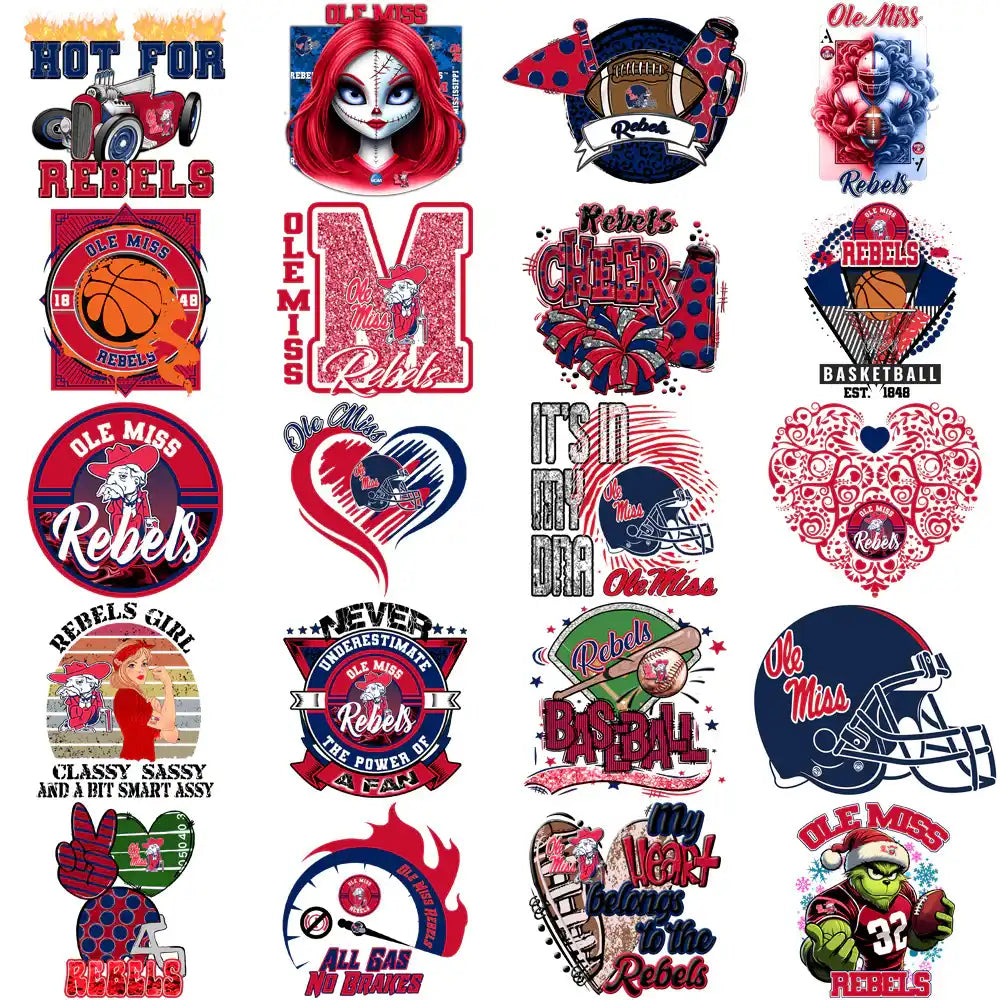 90 Ole Miss Rebels Designs Bundle PNG