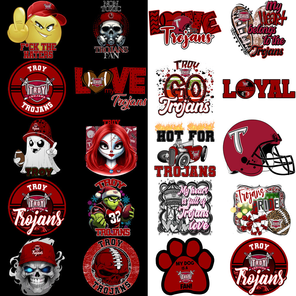 38 Troy Trojans Designs Bundle PNG