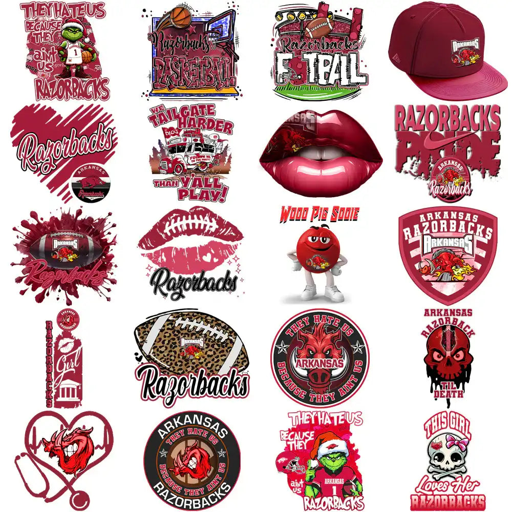 94 Arkansas Razorbacks Designs Bundle PNG