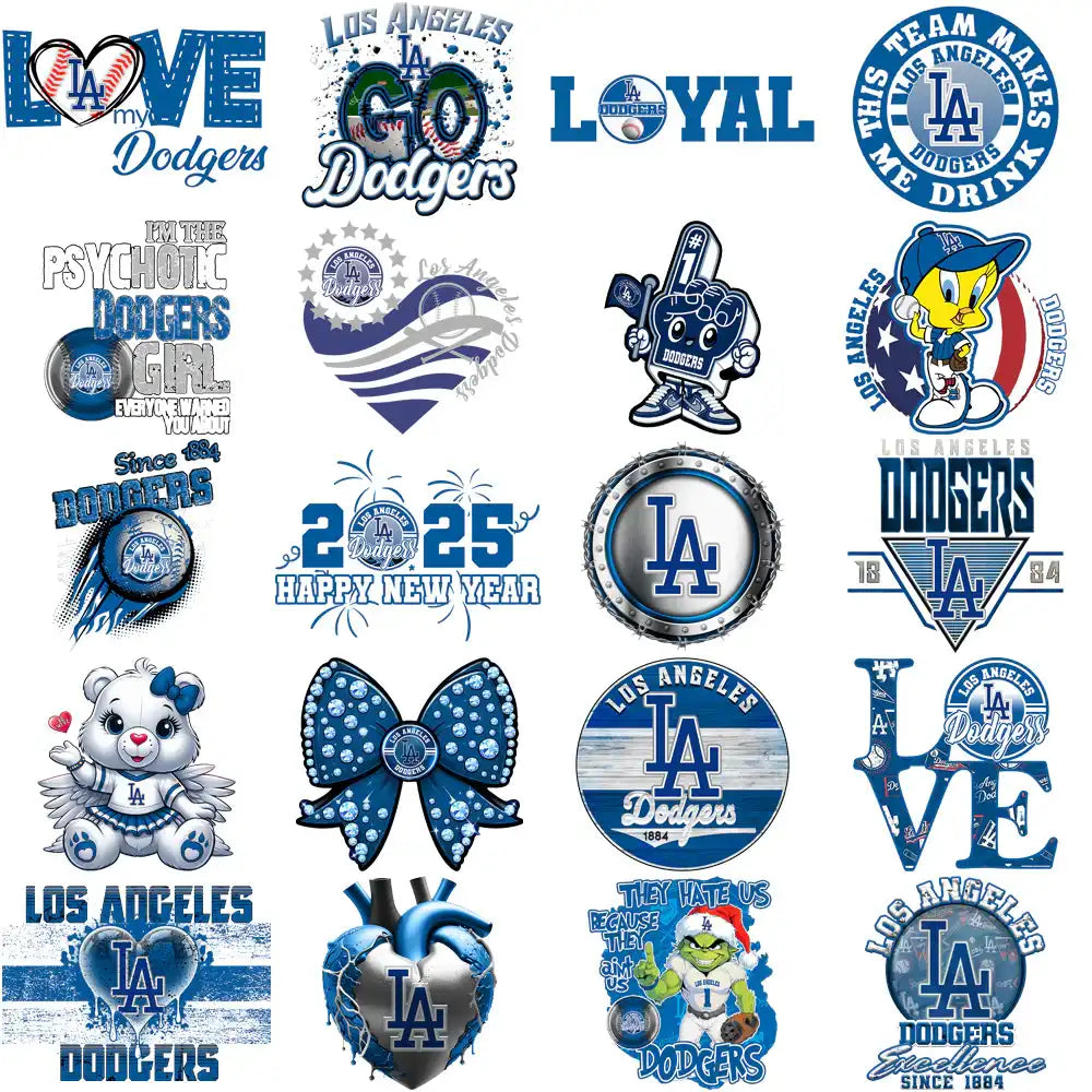 59 Los Angeles Dodgers Baseball Designs Bundle PNG