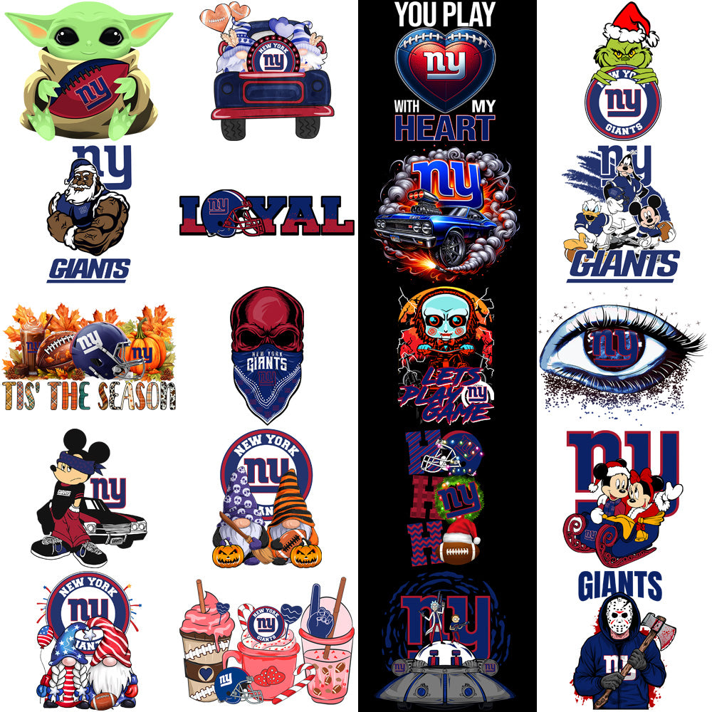 49 New York Giants V3 Football Designs Bundle PNG
