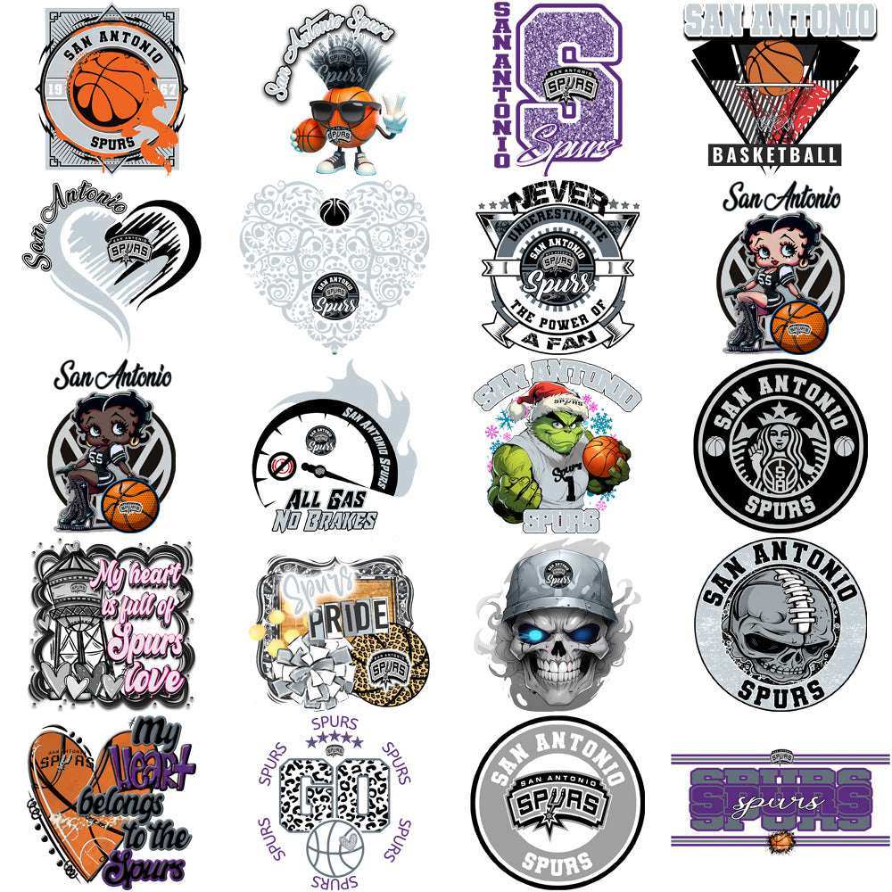 58 San Antonio Spurs Basketball Designs Bundle PNG
