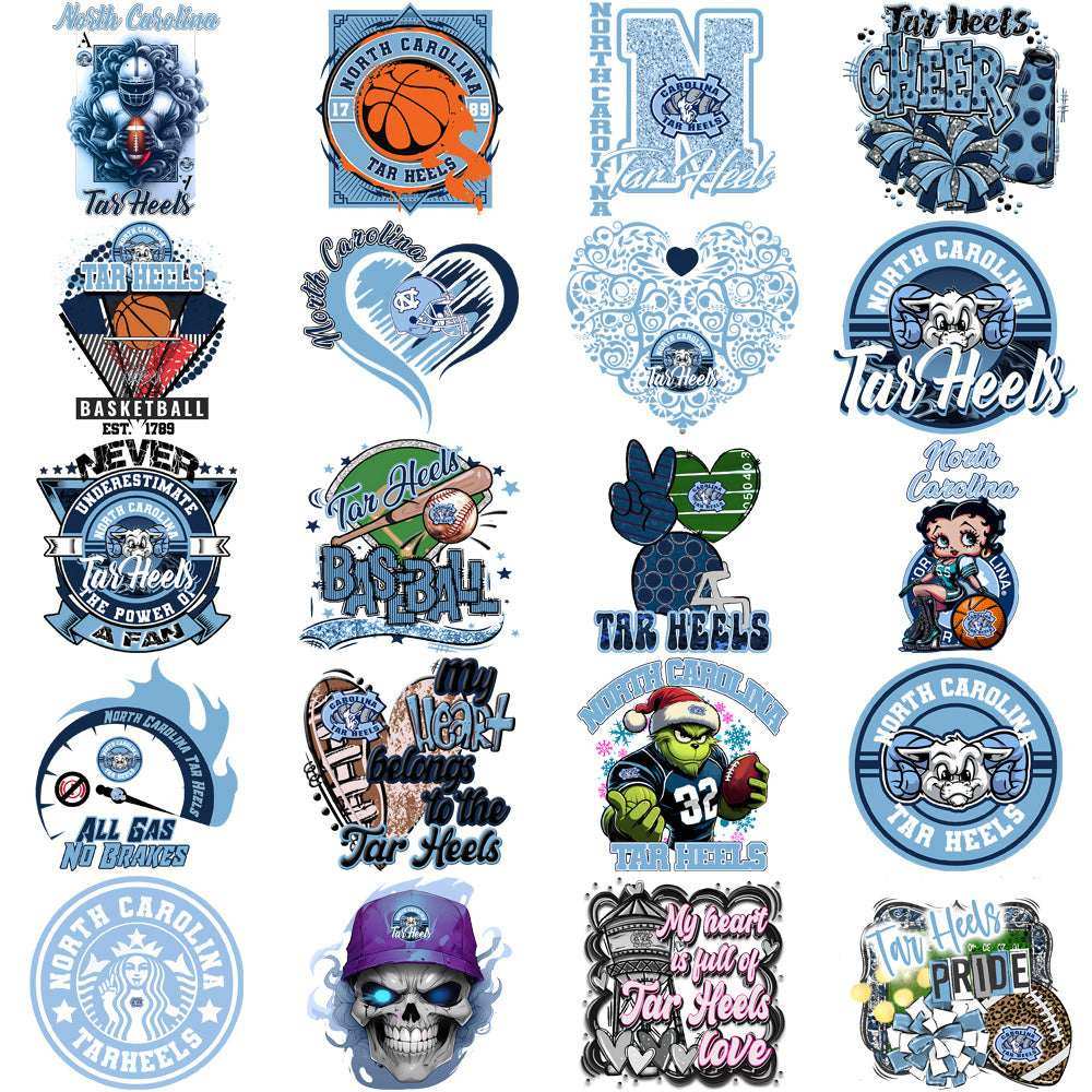 76 North Carolina Tar Heels Designs Bundle PNG